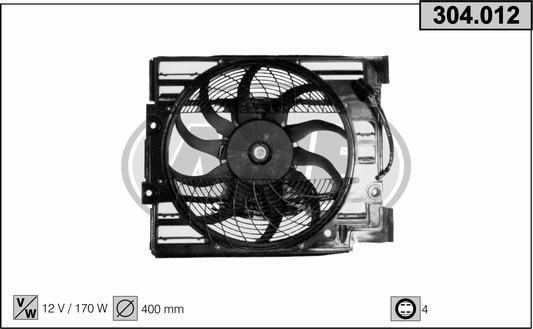 AHE 304.012 Fan, radiator 304012