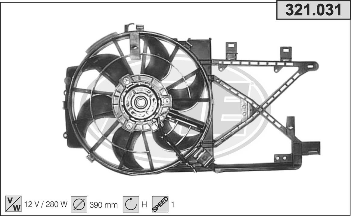 AHE 321.031 Fan, radiator 321031