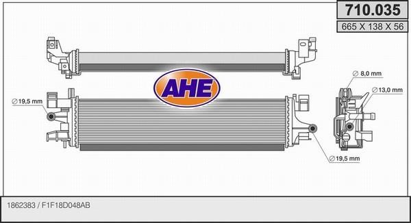 AHE 710.035 Intercooler, charger 710035