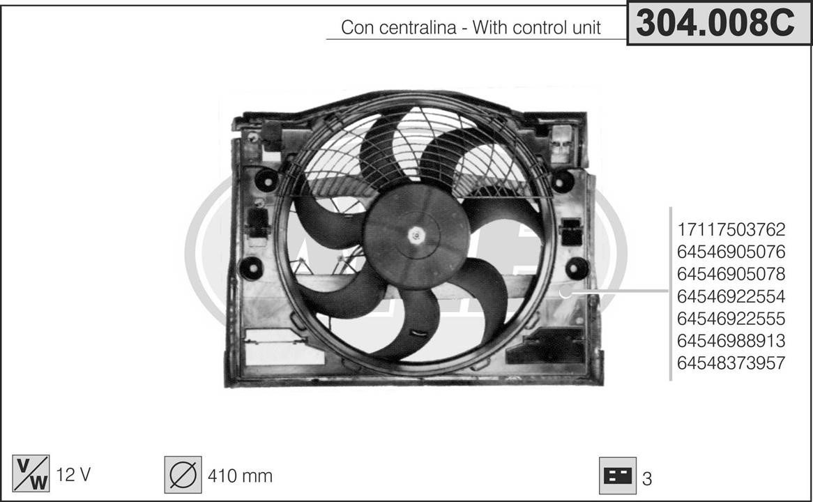 AHE 304.008C Fan, radiator 304008C