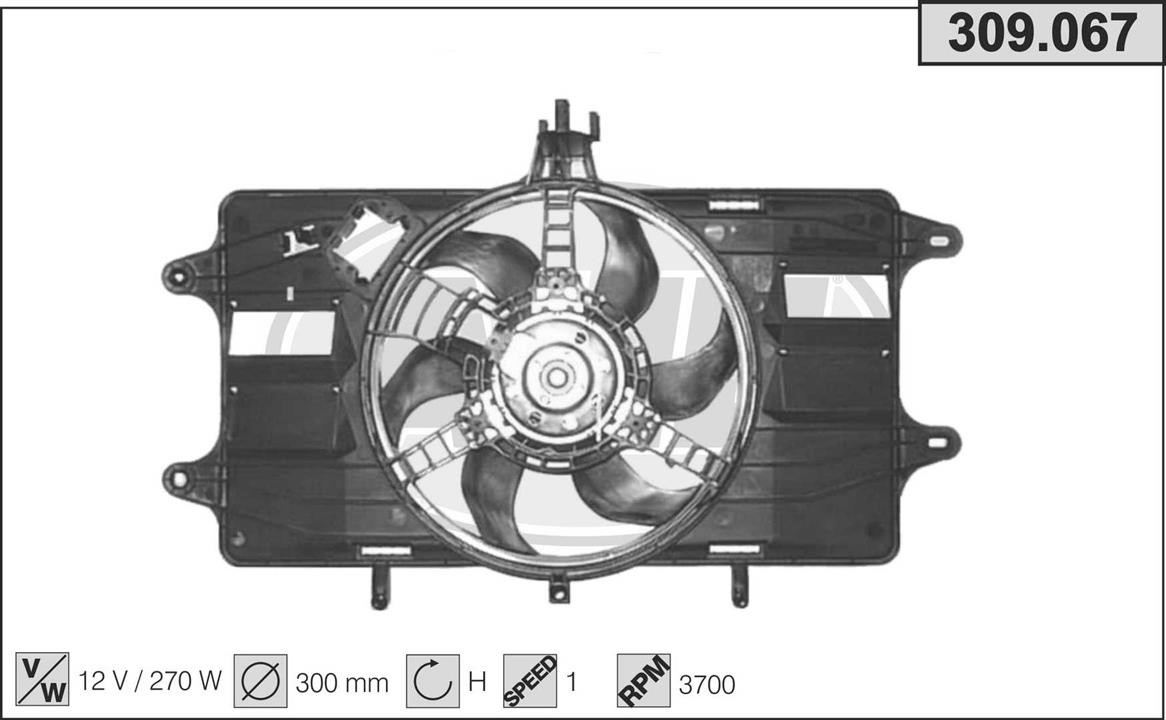 AHE 309.067 Fan, radiator 309067