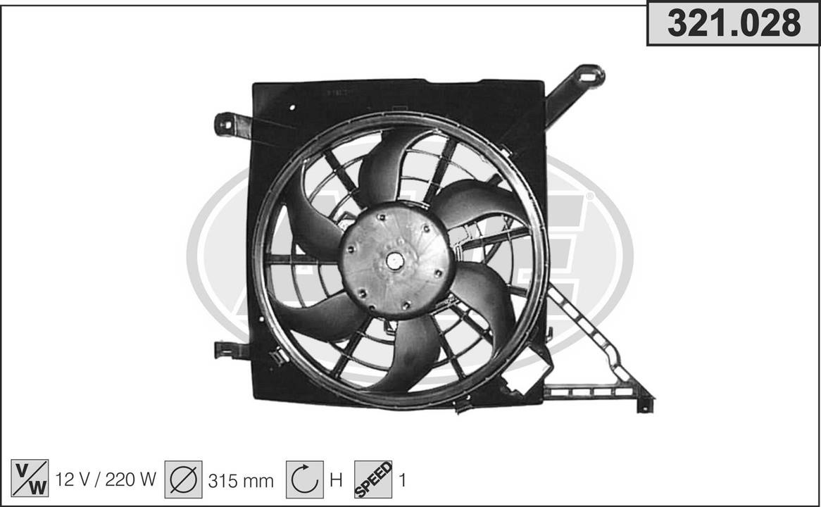 AHE 321.028 Fan, radiator 321028