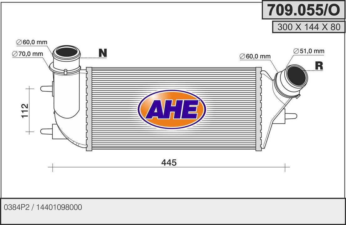 AHE 709.055/O Intercooler, charger 709055O