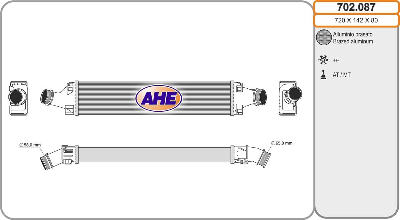 AHE 702.087 Intercooler, charger 702087
