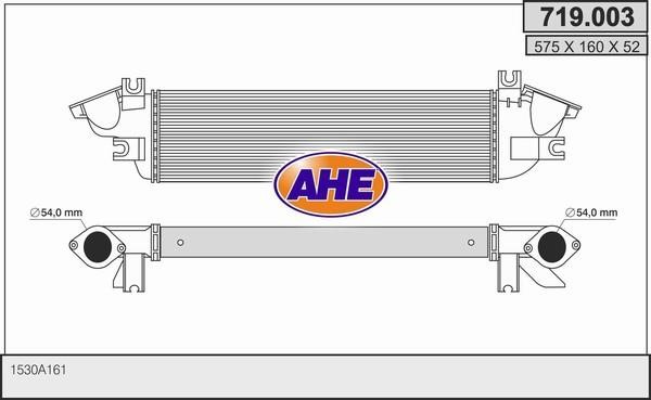 AHE 719.003 Intercooler, charger 719003
