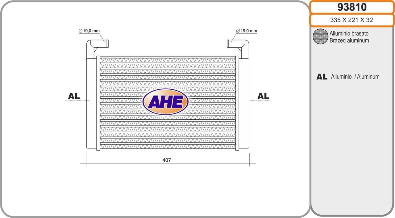 AHE 93810 Heat exchanger, interior heating 93810