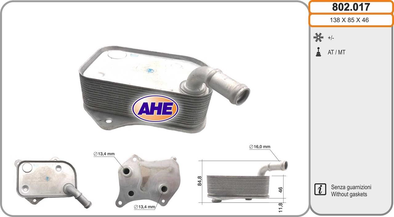 AHE 802.017 Oil Cooler, engine oil 802017