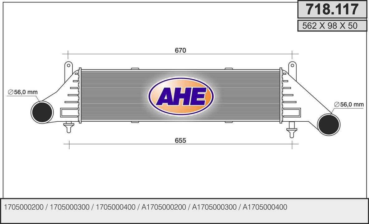 AHE 718.117 Intercooler, charger 718117