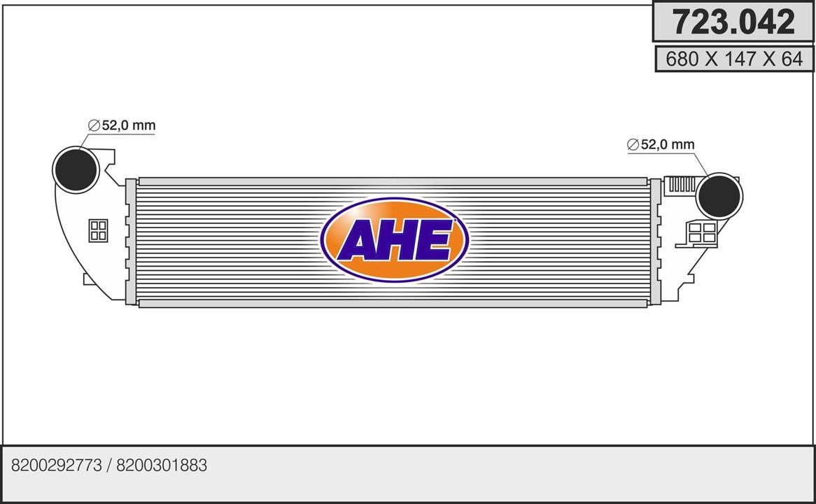 AHE 723.042 Intercooler, charger 723042