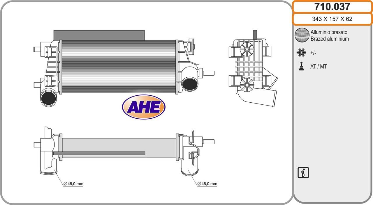 AHE 710.037 Intercooler, charger 710037