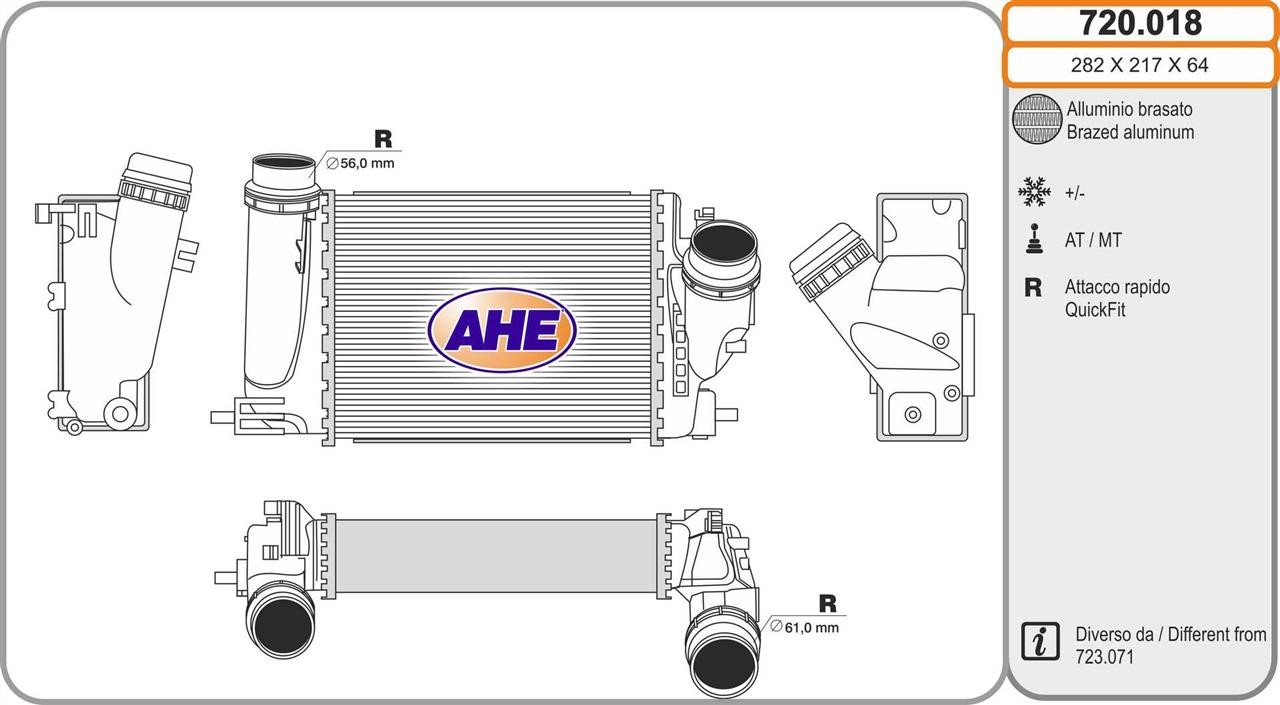 AHE 720.018 Intercooler, charger 720018