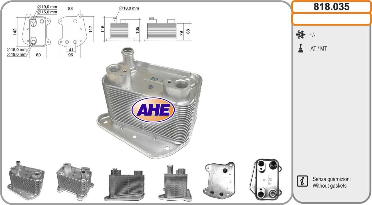 AHE 818.035 Oil Cooler, engine oil 818035