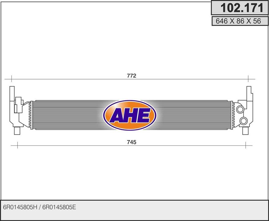 AHE 102.171 Radiator, engine cooling 102171
