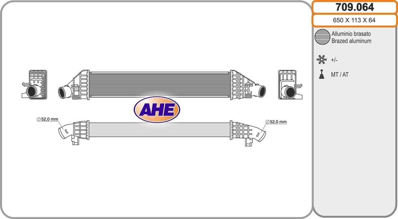 AHE 709.064 Intercooler, charger 709064