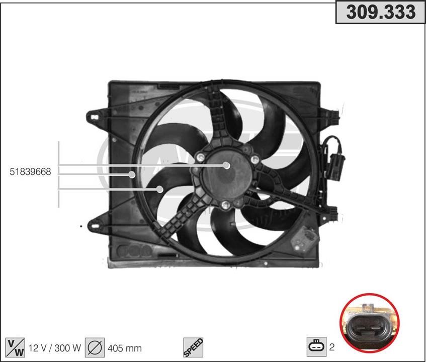 AHE 309.333 Fan, radiator 309333