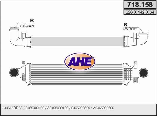 AHE 718.158 Intercooler, charger 718158