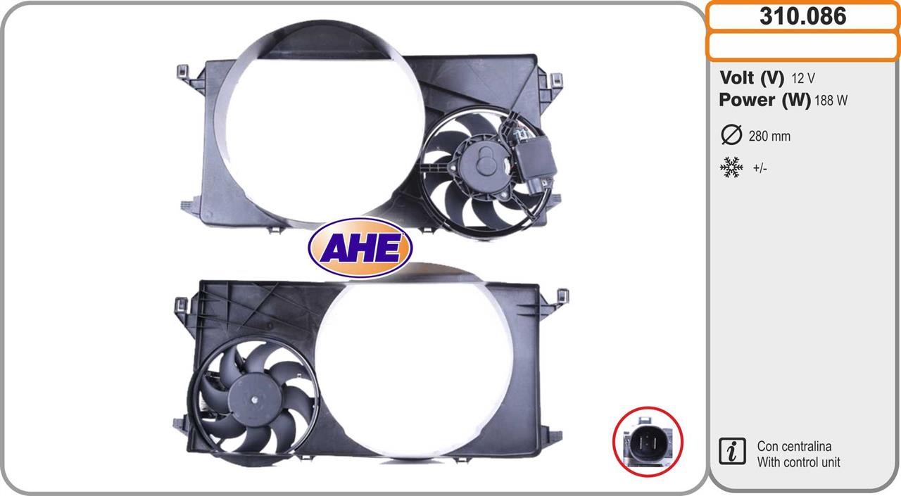 AHE 310.086 Hub, engine cooling fan wheel 310086