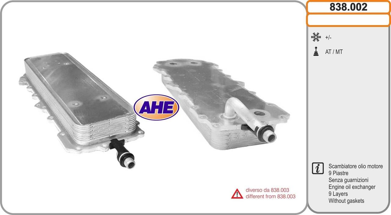 AHE 838.002 Oil Cooler, engine oil 838002