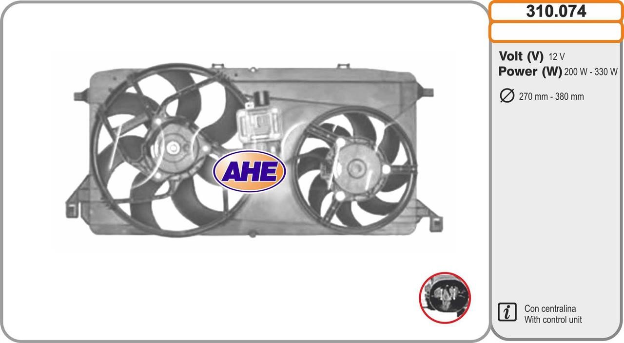 AHE 310.074 Hub, engine cooling fan wheel 310074