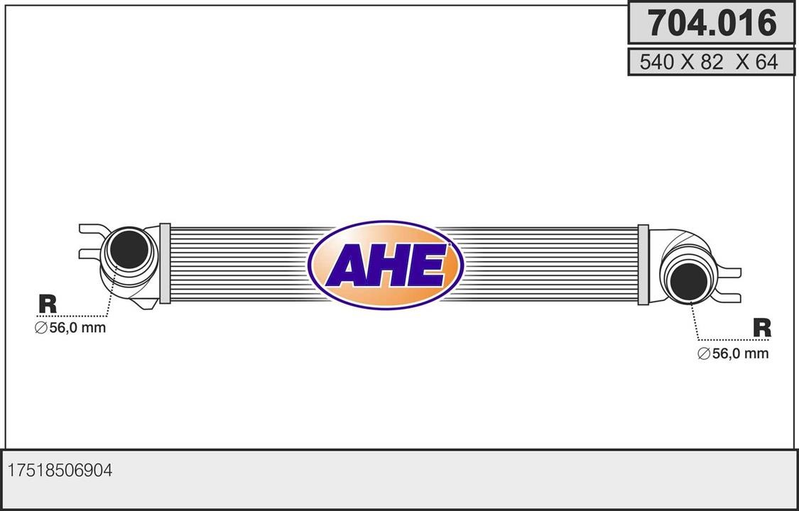 AHE 704.016 Intercooler, charger 704016