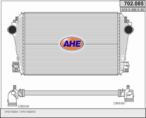 AHE 702.085 Intercooler, charger 702085