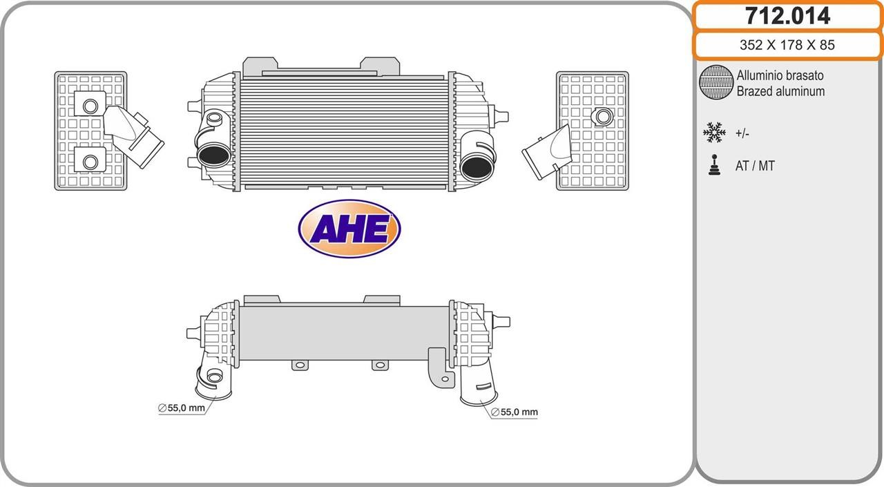 AHE 712.014 Intercooler, charger 712014