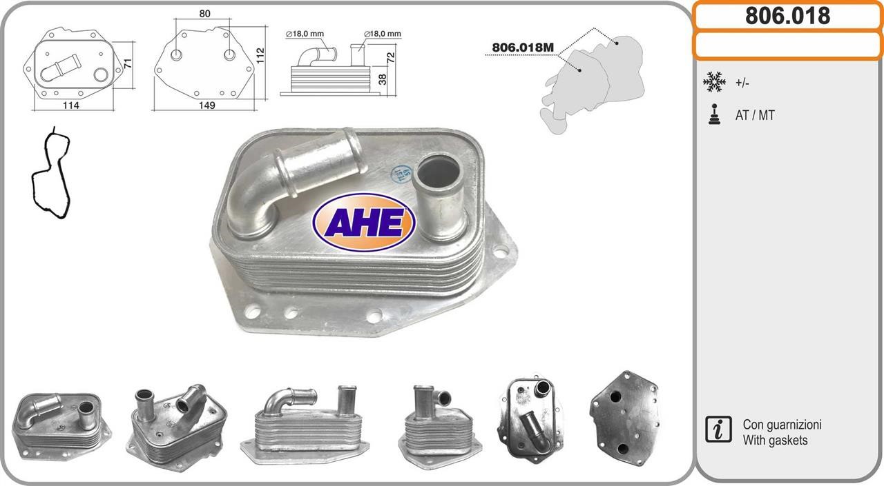 AHE 806.018 Oil Cooler, engine oil 806018