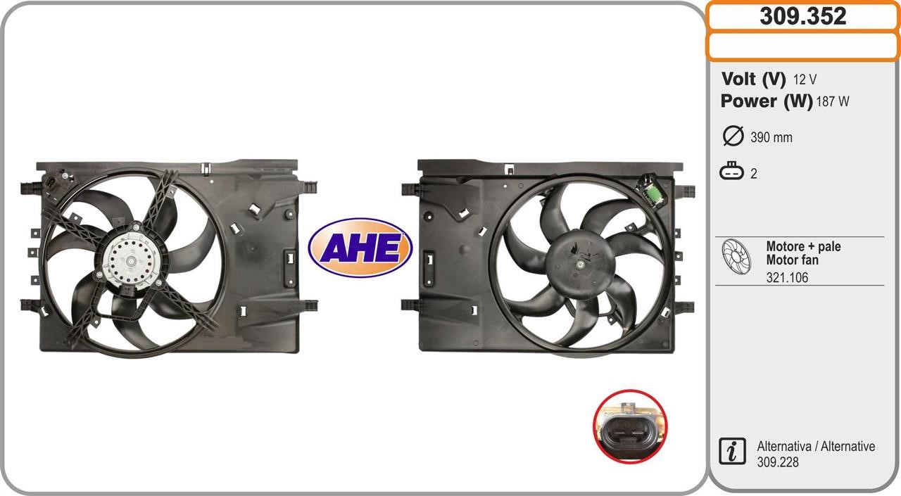 AHE 309.352 Hub, engine cooling fan wheel 309352