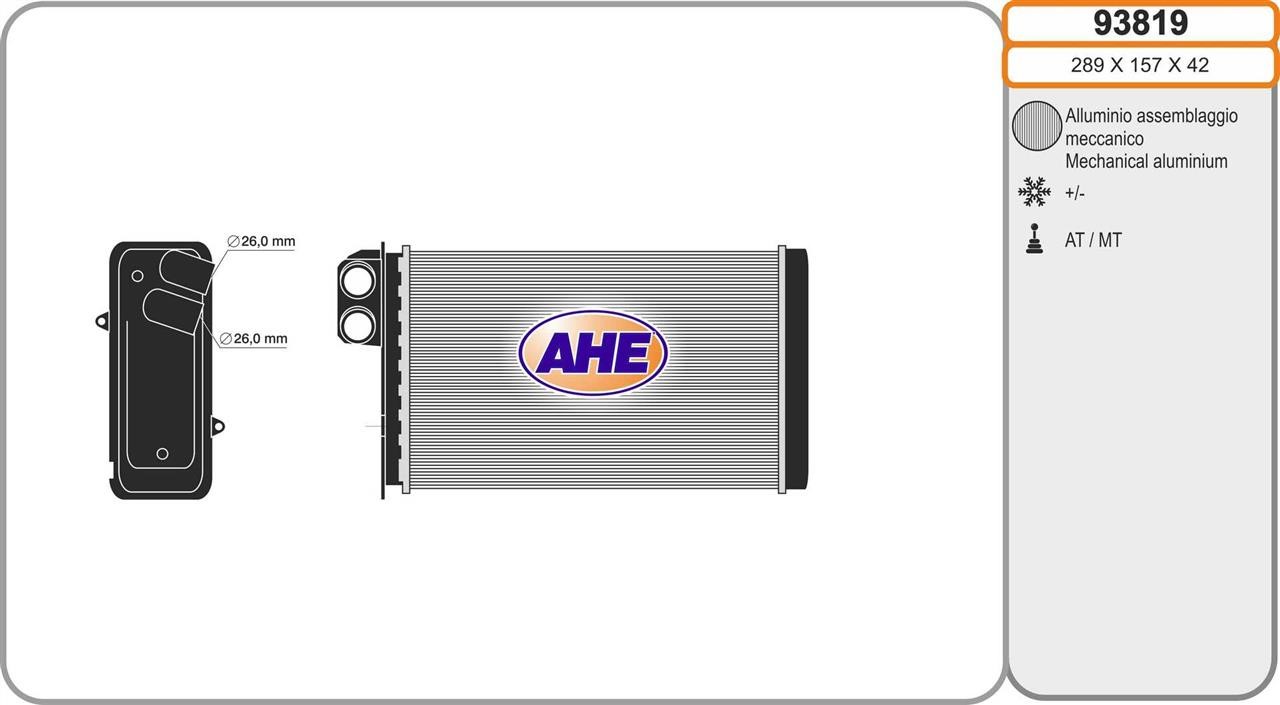 AHE 93819 Heat exchanger, interior heating 93819