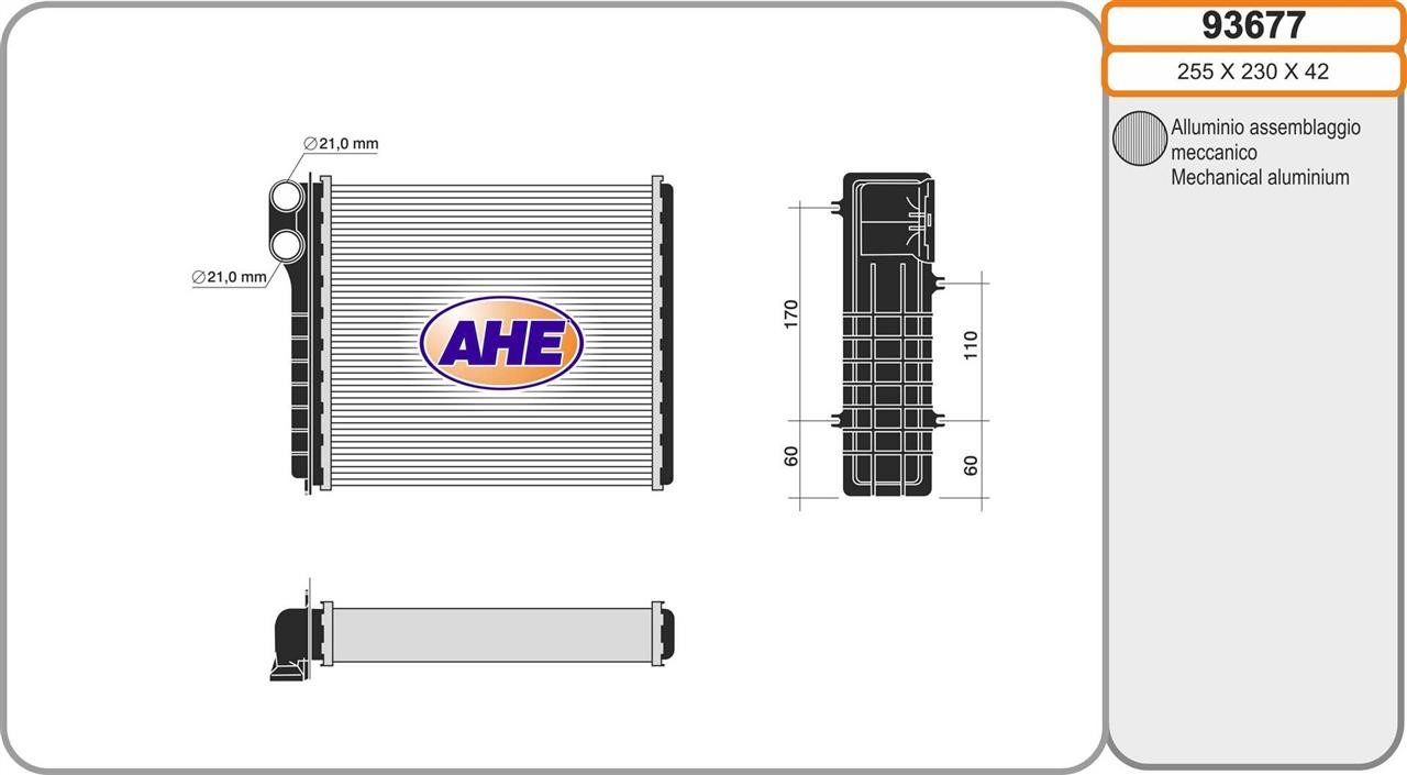 AHE 93677 Heat exchanger, interior heating 93677
