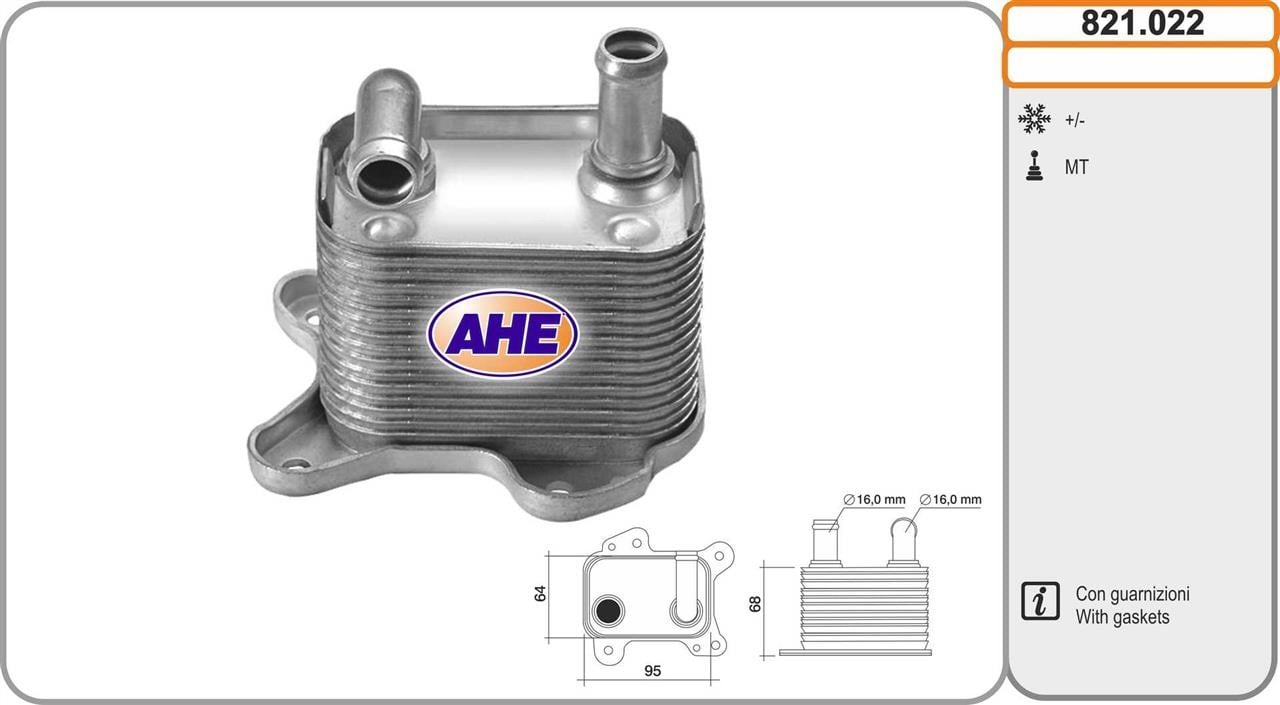 AHE 821.022 Oil Cooler, engine oil 821022