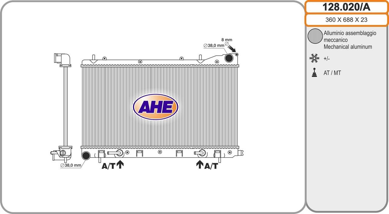 AHE 128.020/A Radiator, engine cooling 128020A