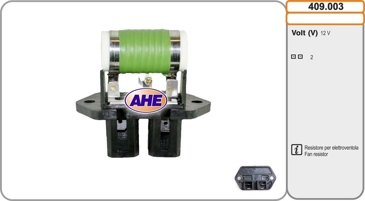AHE 409.003 Pre-resistor, electro motor radiator fan 409003