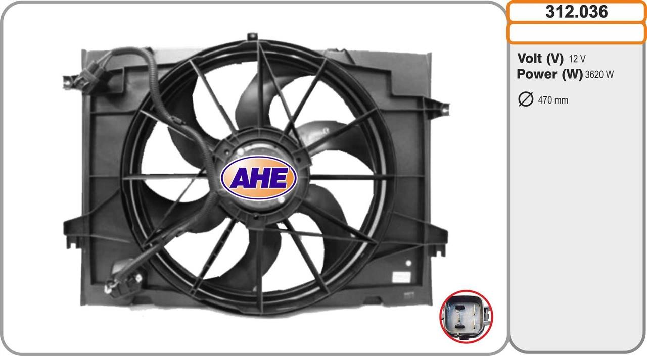AHE 312.036 Hub, engine cooling fan wheel 312036