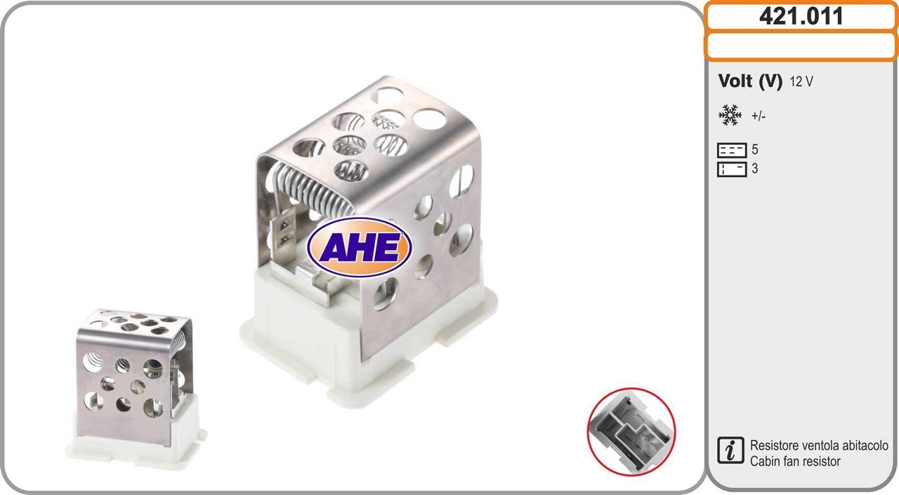 AHE 421.011 Pre-resistor, electro motor radiator fan 421011
