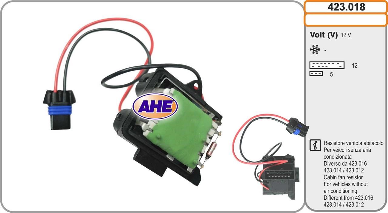 AHE 423.018 Pre-resistor, electro motor radiator fan 423018