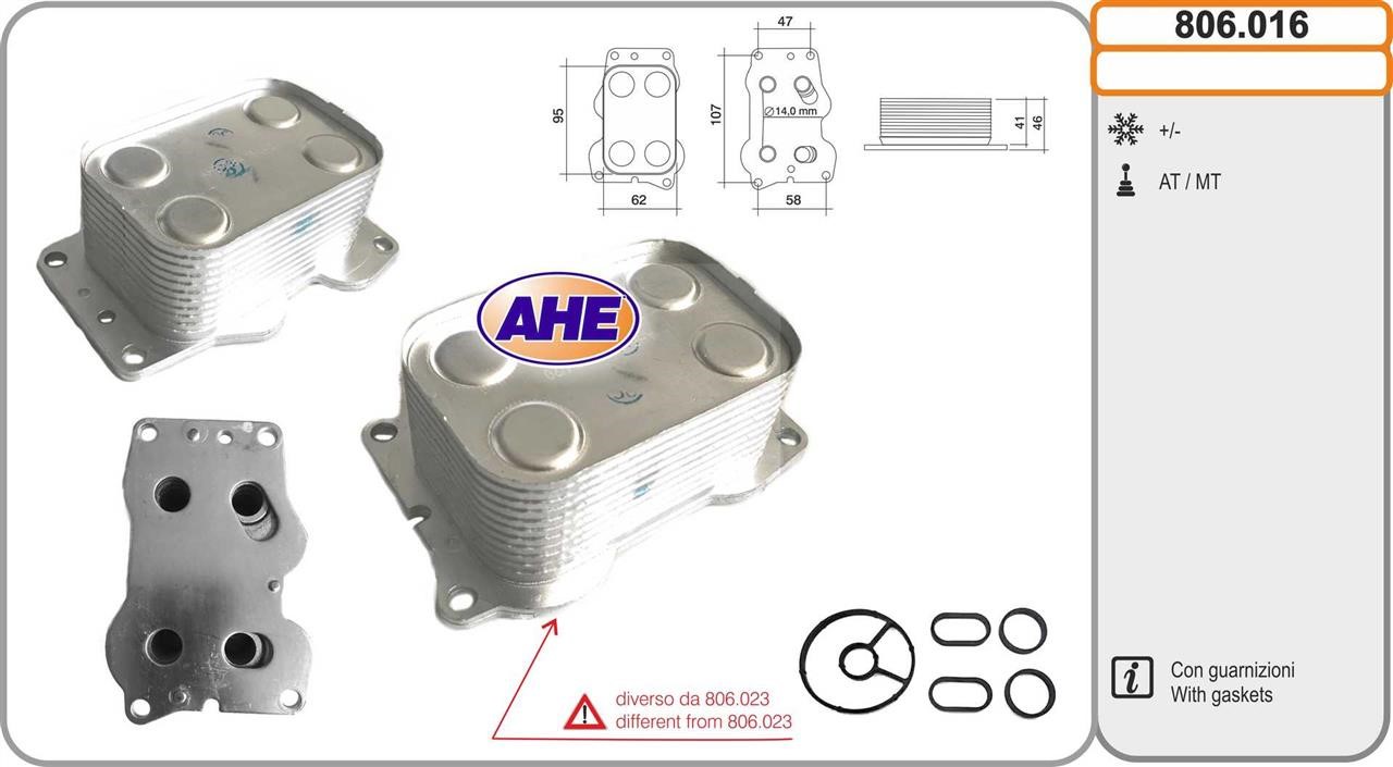 AHE 806.016 Oil Cooler, engine oil 806016