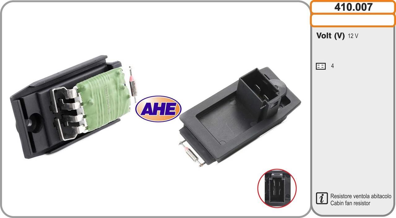 AHE 410.007 Pre-resistor, electro motor radiator fan 410007