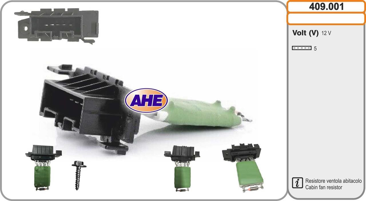 AHE 409.001 Pre-resistor, electro motor radiator fan 409001