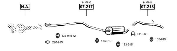 Asmet FO075810 Exhaust system FO075810