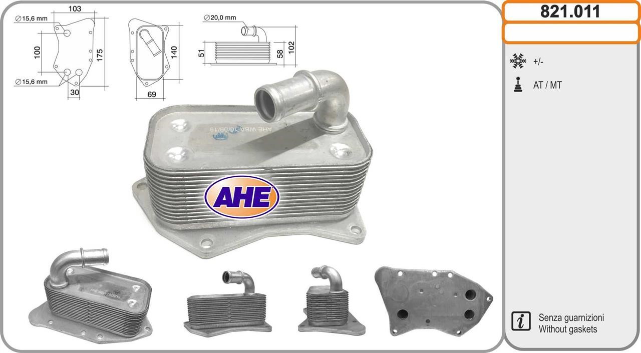 AHE 821.011 Oil Cooler, engine oil 821011