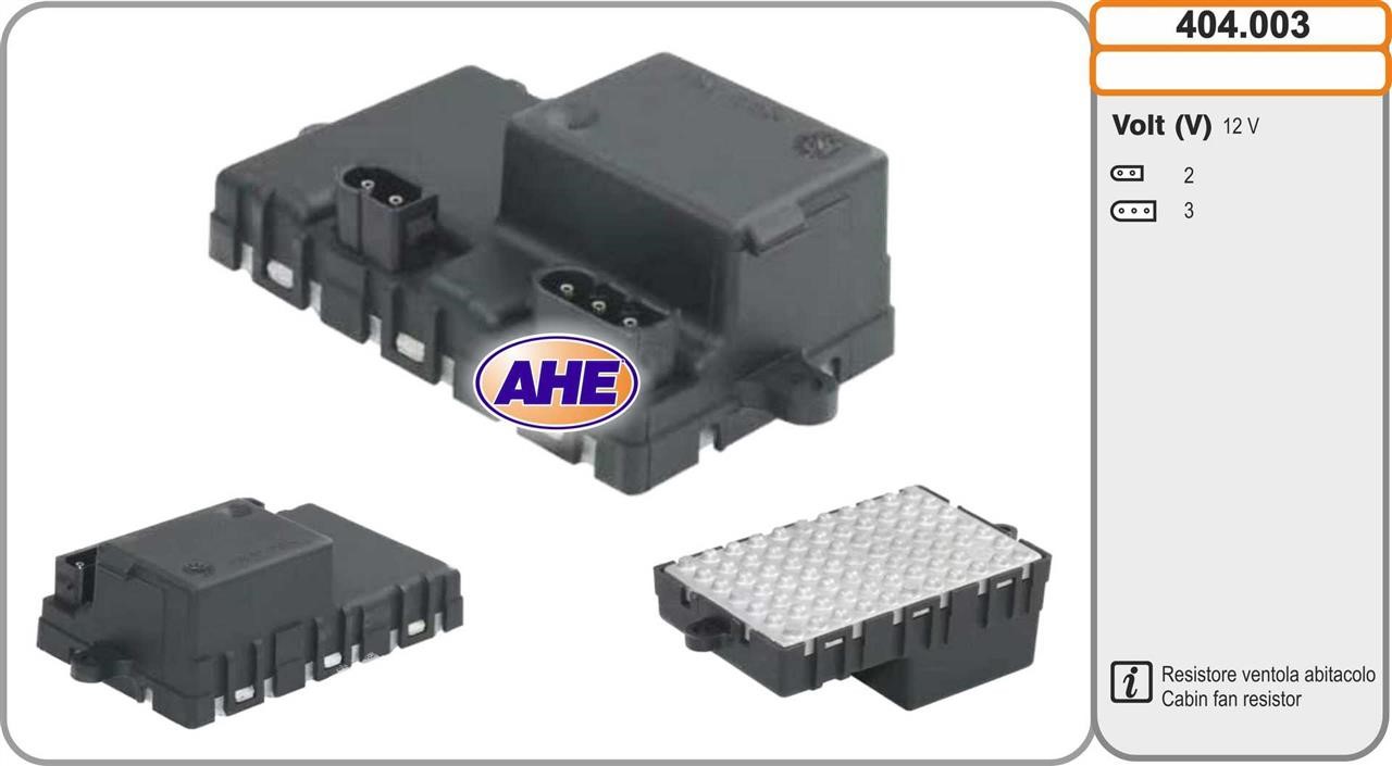 AHE 404.003 Pre-resistor, electro motor radiator fan 404003