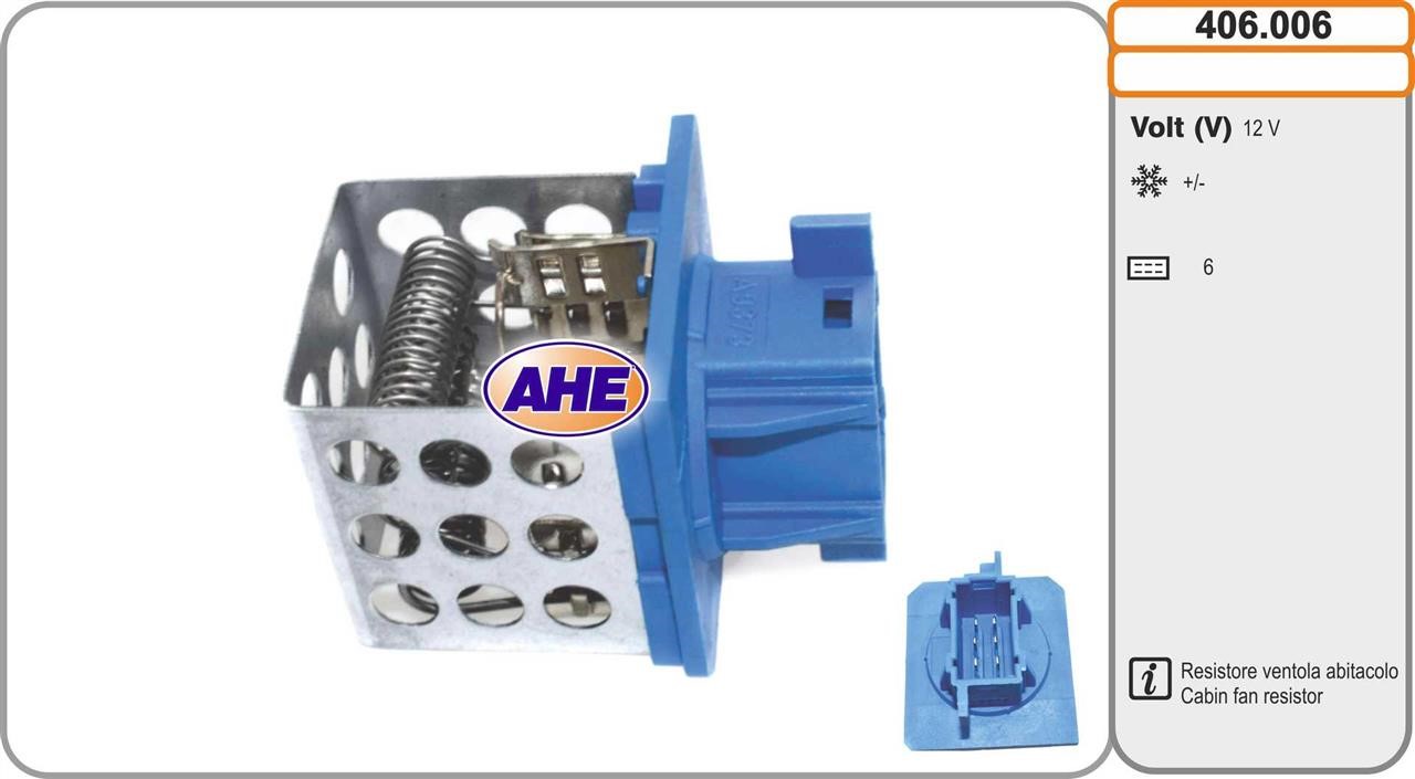 AHE 406.006 Pre-resistor, electro motor radiator fan 406006