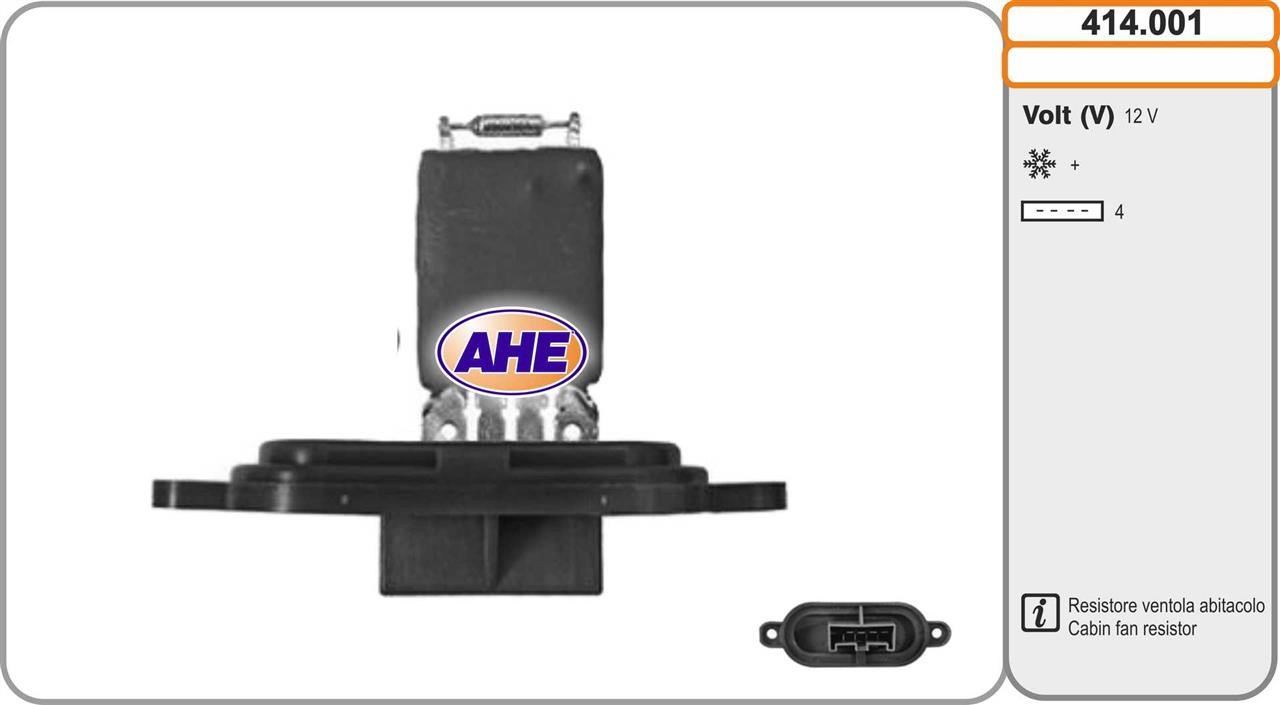 AHE 414.001 Pre-resistor, electro motor radiator fan 414001