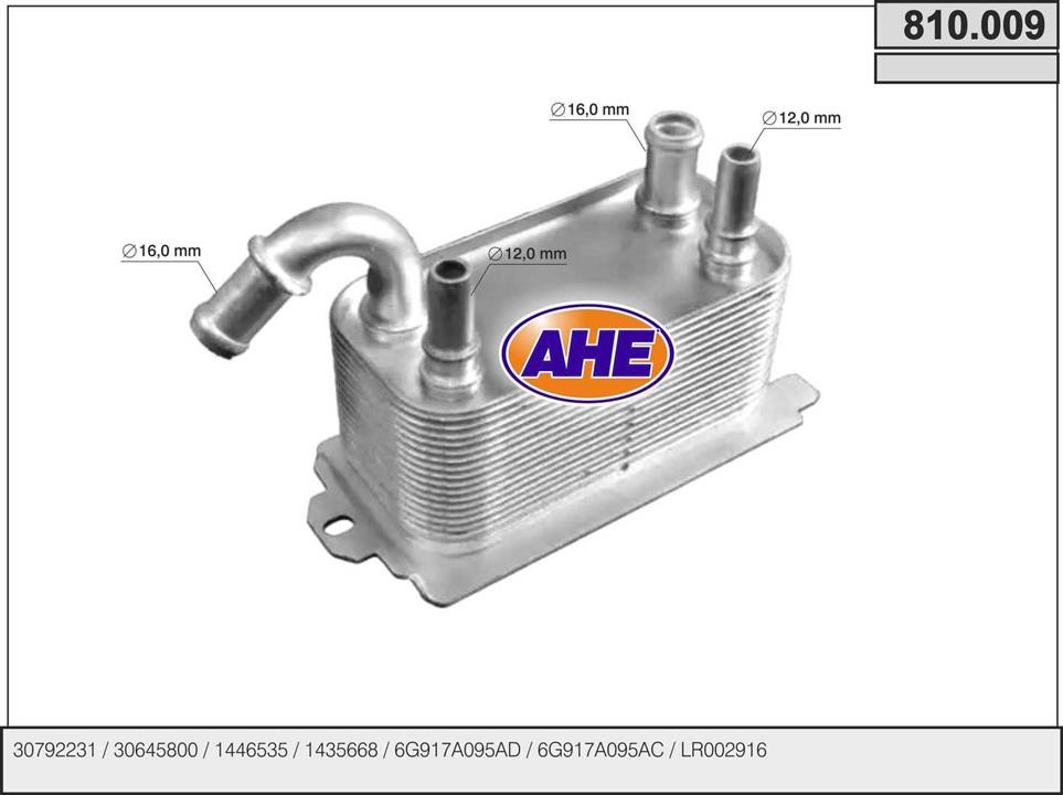 AHE 810.009 Oil Cooler, engine oil 810009