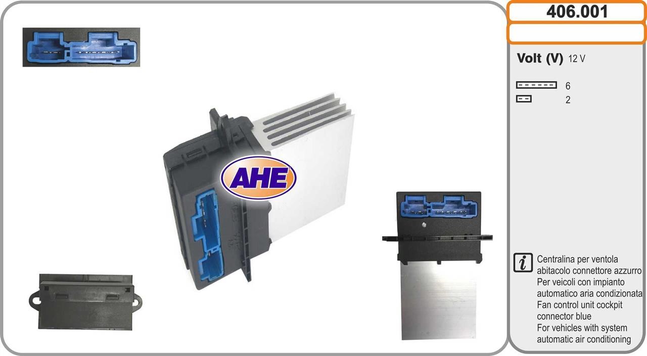 AHE 406.001 Control Unit, electric fan (engine cooling) 406001