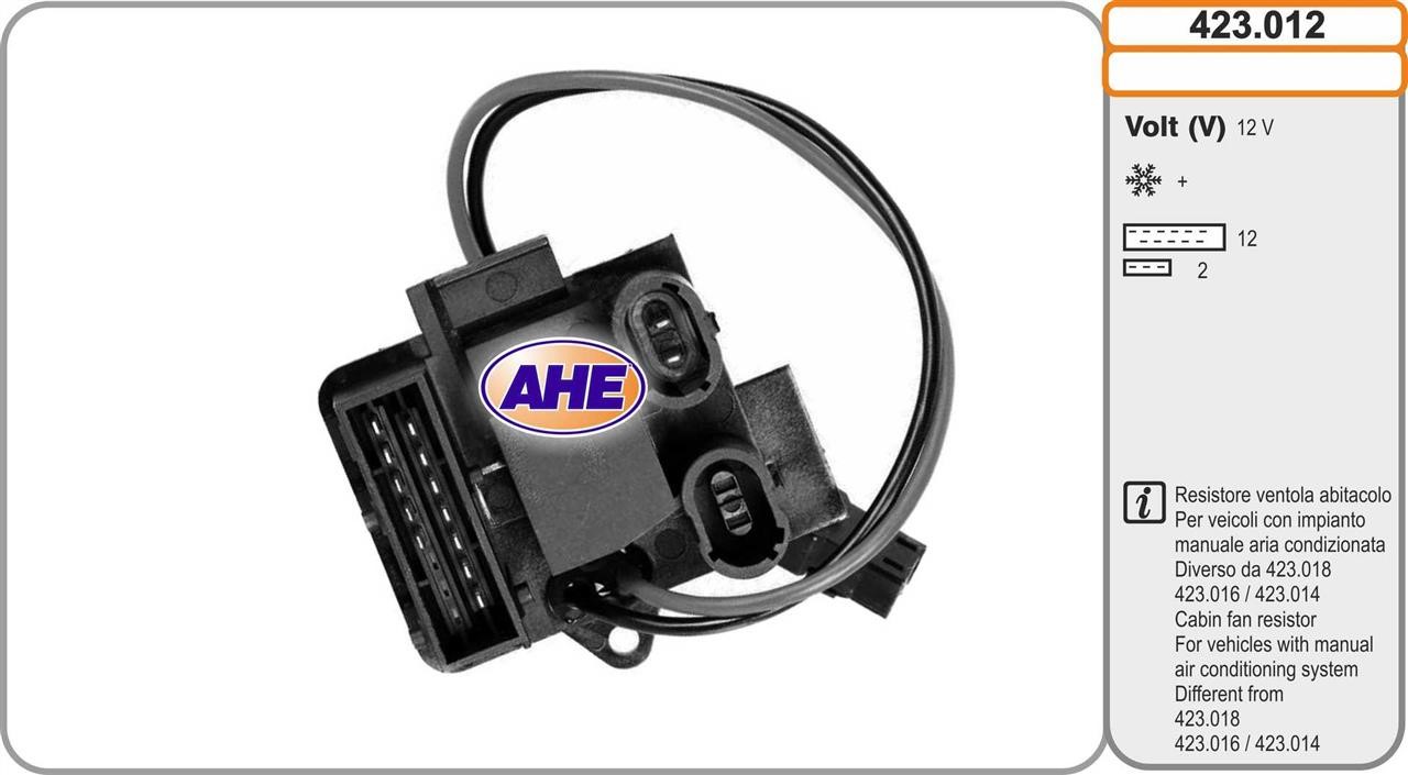 AHE 423.012 Pre-resistor, electro motor radiator fan 423012