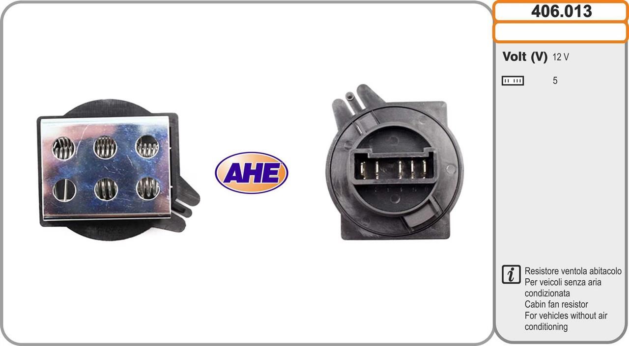 AHE 406.013 Pre-resistor, electro motor radiator fan 406013