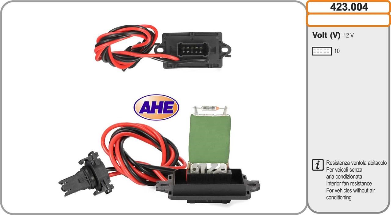 AHE 423.004 Pre-resistor, electro motor radiator fan 423004