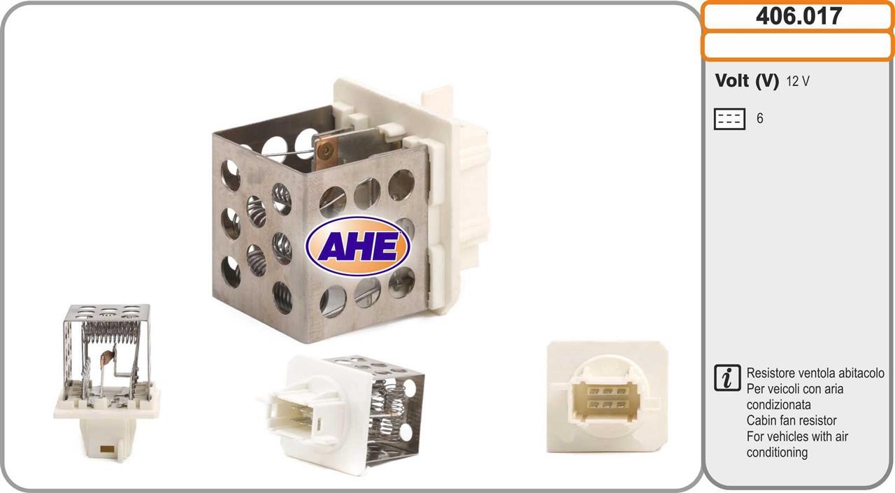 AHE 406.017 Pre-resistor, electro motor radiator fan 406017